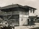 Black and white photo of the Dunmore Hotel side view